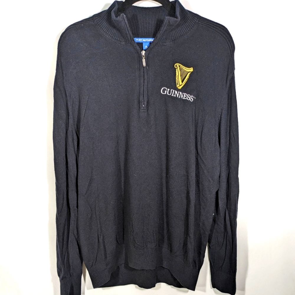 Guinness Beer Quarter-Zip Pullover Sweatshirt - XL